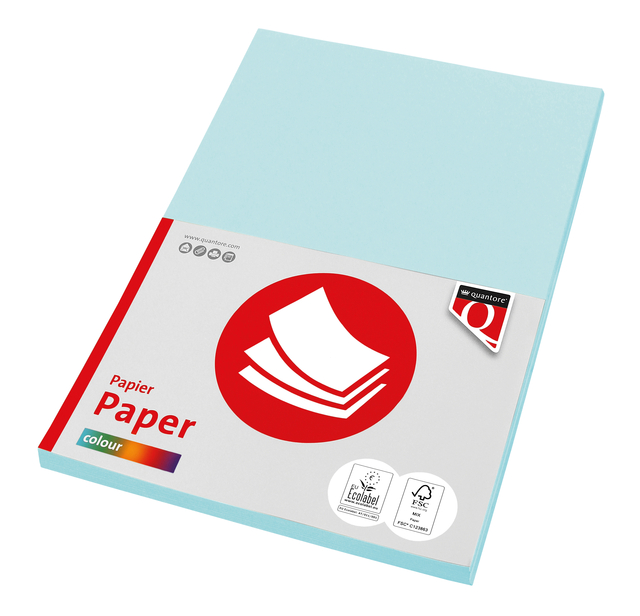 Kopieerpapier Quantore Colour A4 120gr lichtblauw 100 vel afbeelding