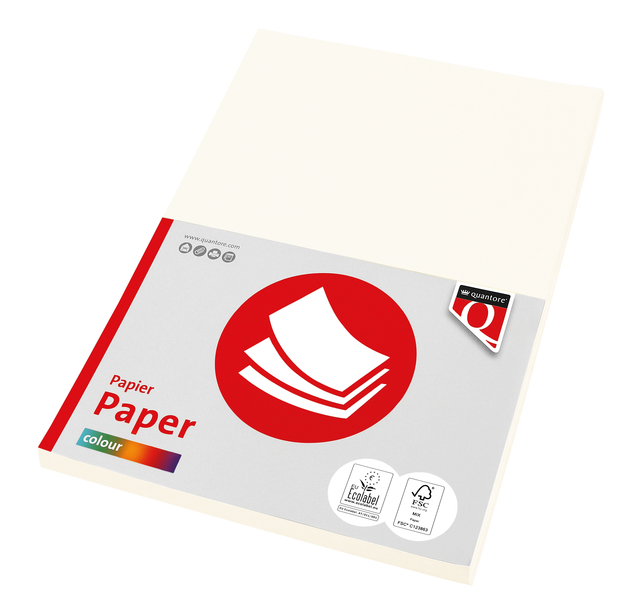Kopieerpapier Quantore Colour A4 120gr roomwit 100 vel afbeelding