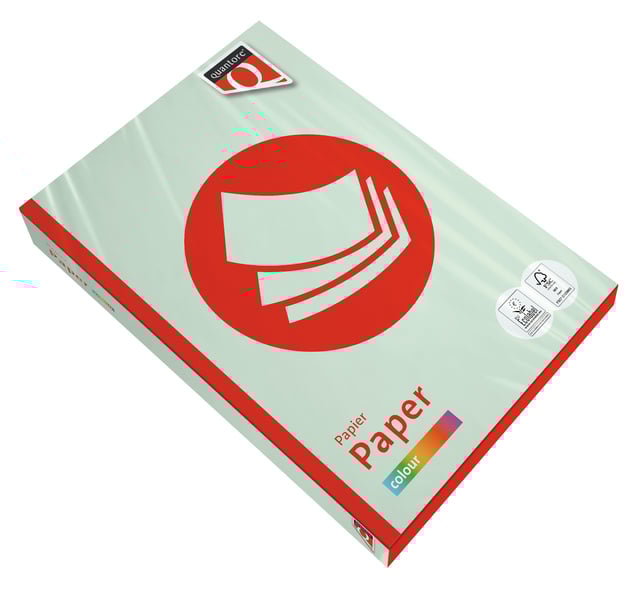 Kopieerpapier Quantore Colour A4 120gr lichtgroen 250 vel afbeelding