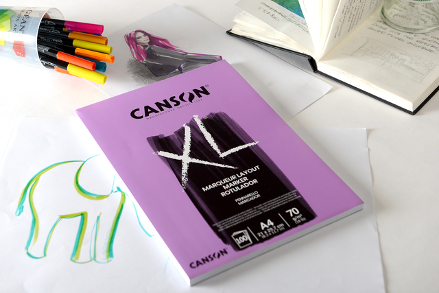 Tekenblok Canson XL Marker A3 70gram 100 vel — Foto 2 van 2