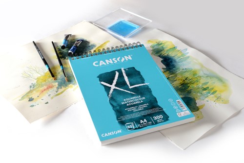 Aquarelblok Canson XL A4 30 vel 300gr spiraal-2