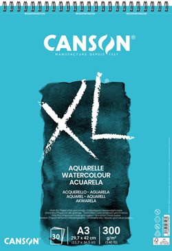 Aquarelblok Canson XL A3 30 vel 300gr spiraal