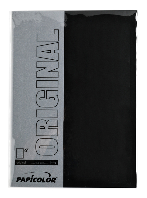 Kopieerpapier Papicolor A4 200gr 6 vel ravenzwart — Foto 2 van 2