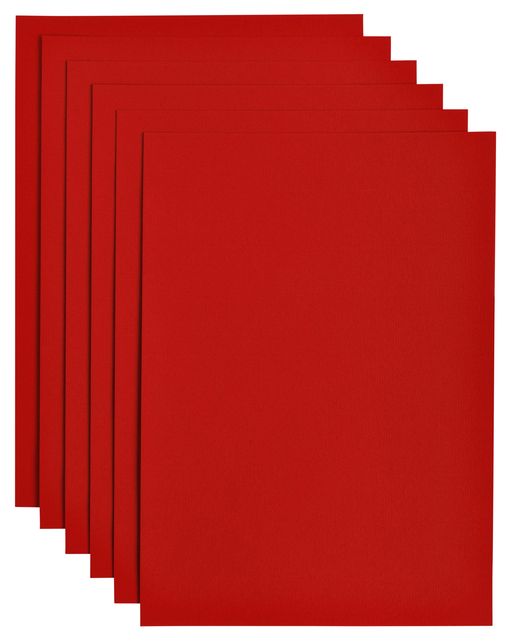 Kopieerpapier Papicolor A4 200gr 6 vel rood afbeelding