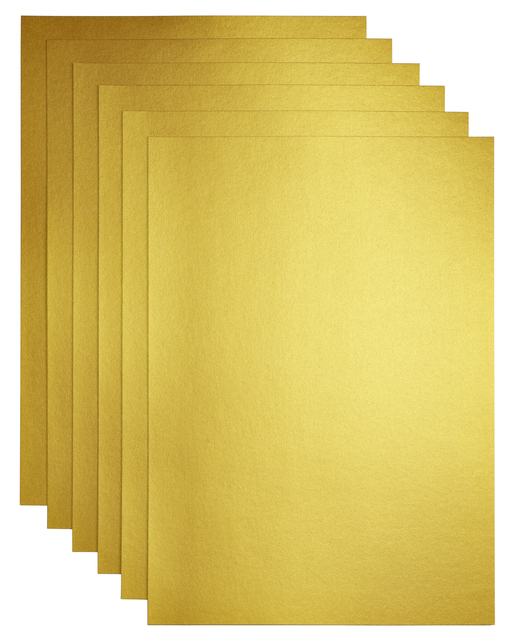 Kopieerpapier Papicolor A4 120gr 6 vel metallic goud afbeelding