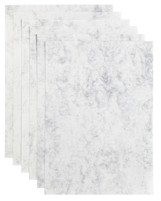 Kopieerpapier Papicolor A4 200gr 6 vel marble grijs afbeelding