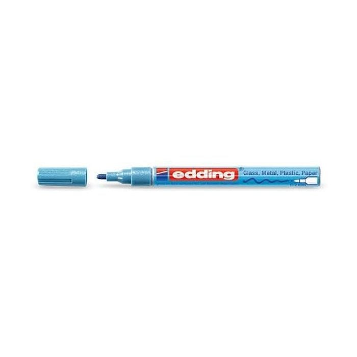 Paintmarker edding 751 op oliebasis 1-2mm metallic blauw afbeelding
