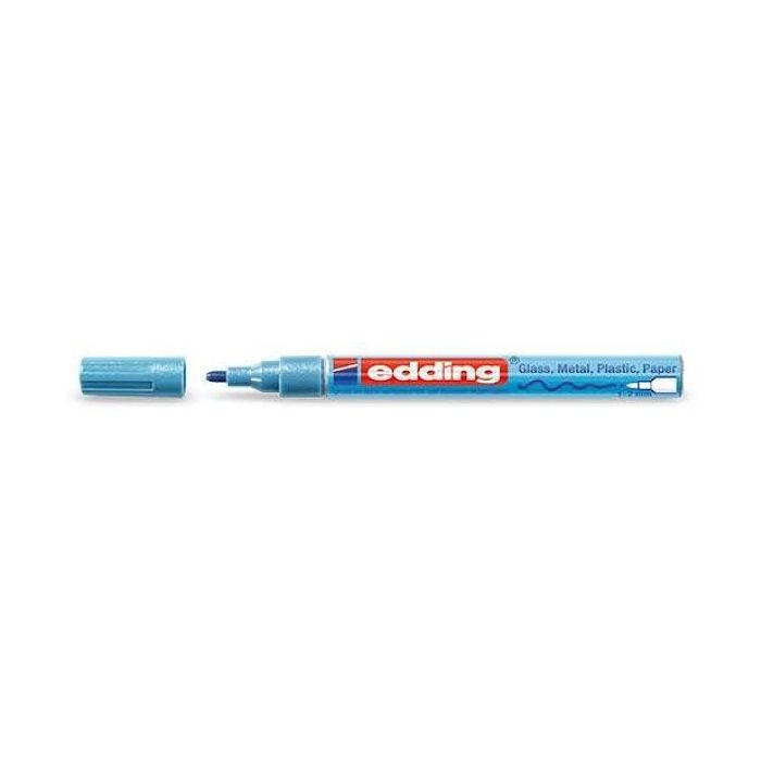 Viltstift edding 751 lakmarker rond 1-2mm metallic blauw afbeelding