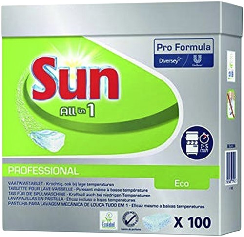 Vaatwastabletten Sun Pro Formula All-in-one Eco 100 stuks