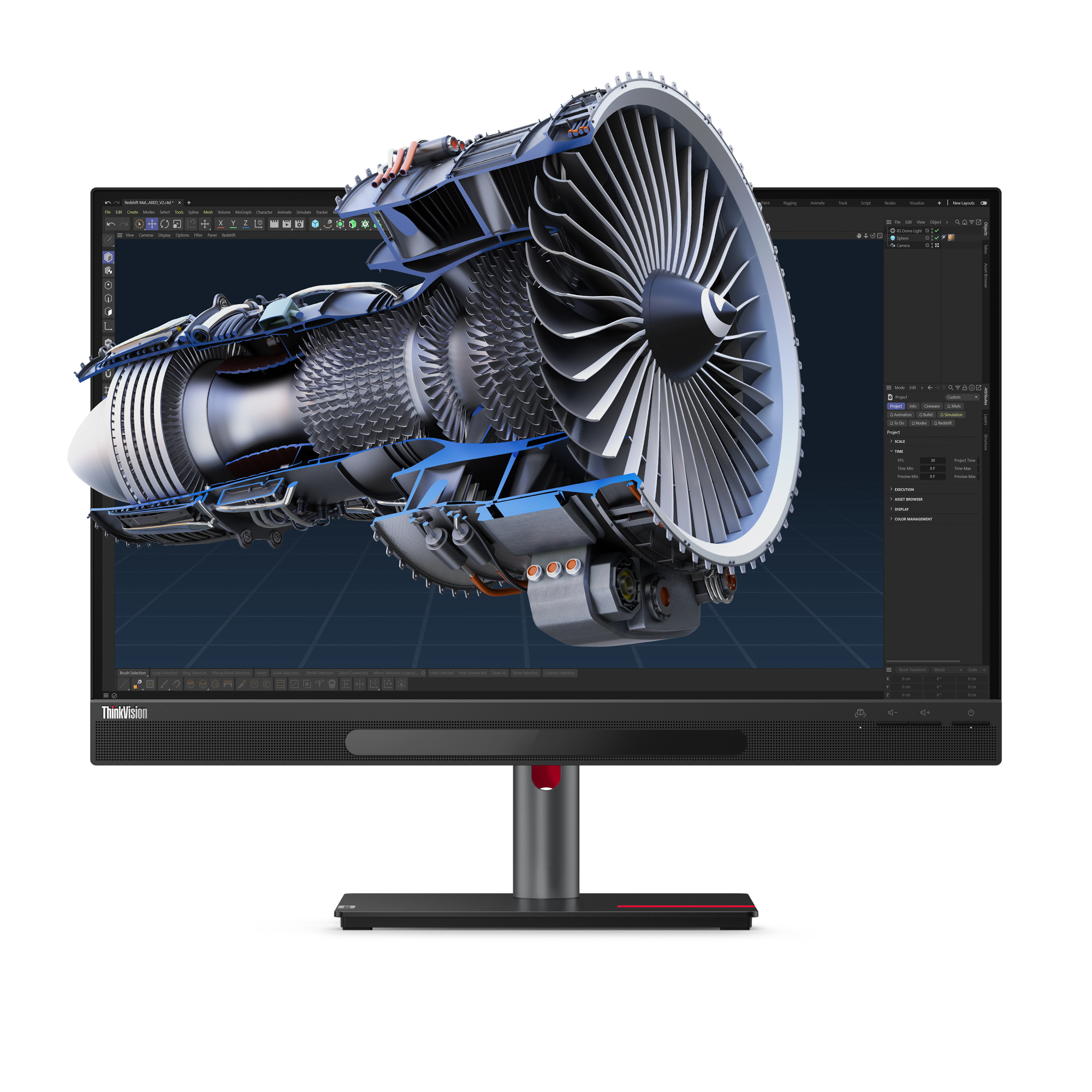 Lenovo ThinkVision 27 3D LED display 68,6 cm (27") 3840 x 2160 Pixels 4K Ultra HD Zwart afbeelding