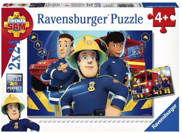 Puzzel Sam helpt je uit de brand 2 x à 24 stukjes afbeelding
