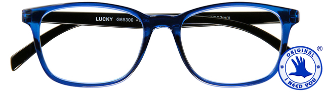 Leesbril I Need You +1.00 dpt Lucky blauw-zwart afbeelding