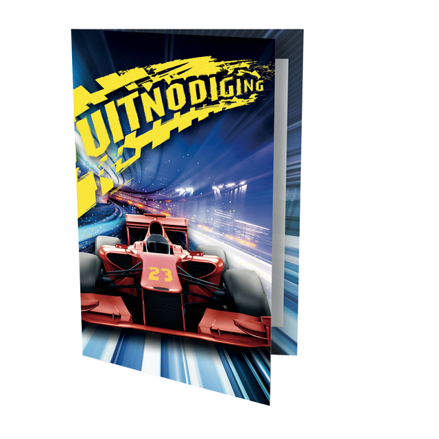 Uitnodigingen Race auto afbeelding
