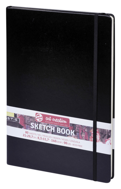 Schetsboek Talens Art Creation zwart 21x30cm 140gr 80vel afbeelding