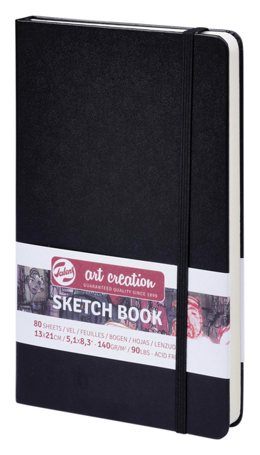 Schetsboek Talens Art Creation zwart 13x21cm 140gr 80vel afbeelding