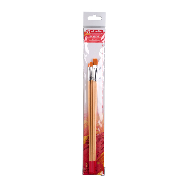 Penseel Talens Art Creation filament plat assorti set à 3st afbeelding