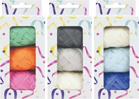 Lint raffia assorti: oranje, groen & roze