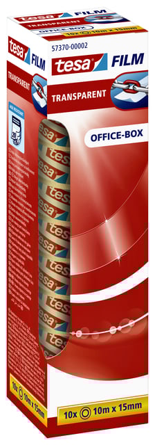 Plakband tesafilm® 10mx15mm transparant 10 rollen, afbeelding