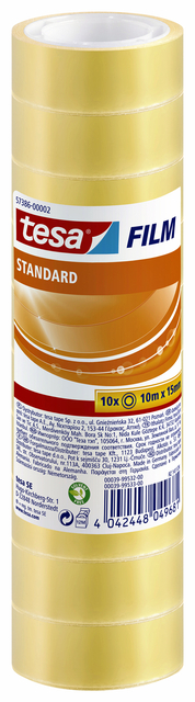 Plakband tesafilm® Standaard 10mx15mm krimp transparant 10 rollen afbeelding