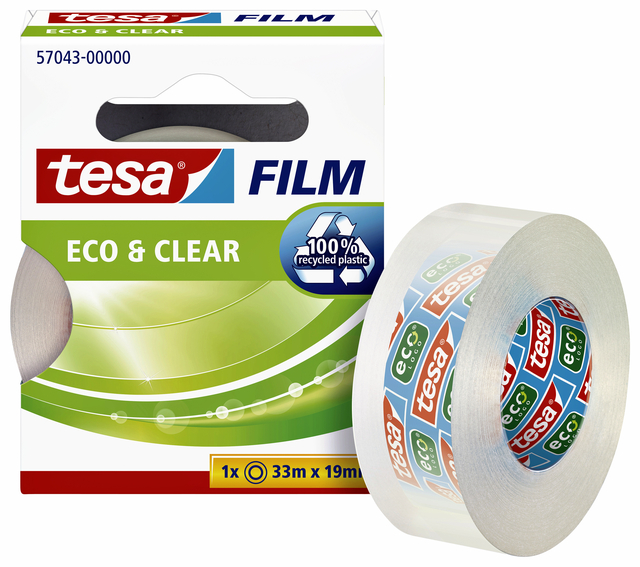 Plakband tesafilm® Eco & Clear 33mx19mm transparant afbeelding