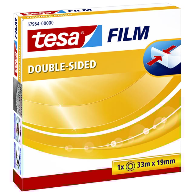 Dubbelzijdig plakband tesafilm® 33mx19mm transparant afbeelding