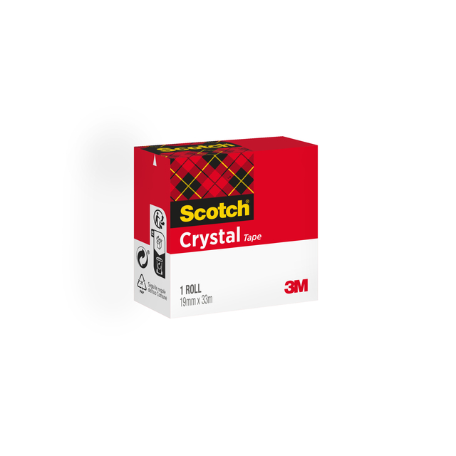 Plakband Scotch Crystal 600 19mmx33m transparant — Foto 2 van 2