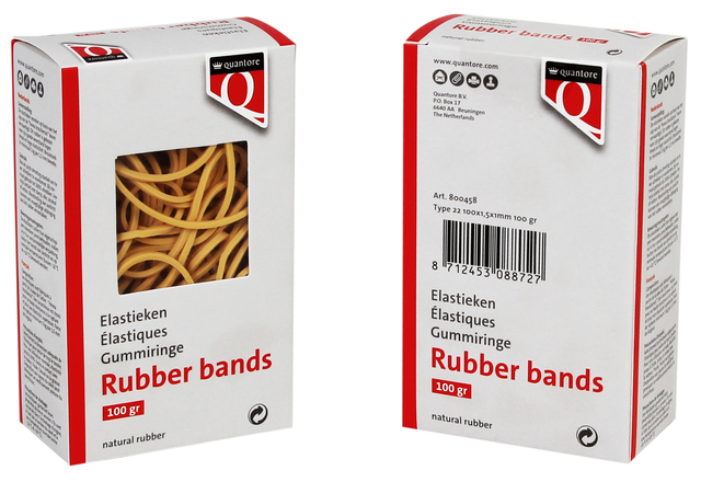Elastiek Quantore 22 100x1,5x1mm 100gram — Foto 2 van 2