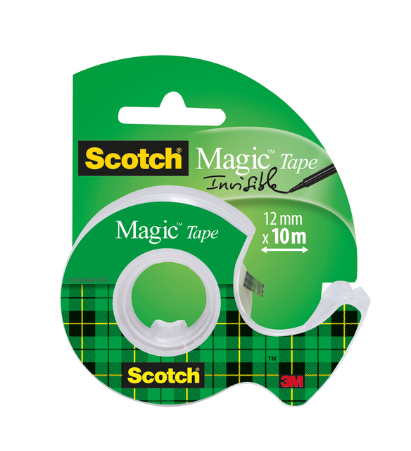 Plakband Scotch Magic 810 12mmx10m onzichtbaar + plakbandhouder afbeelding