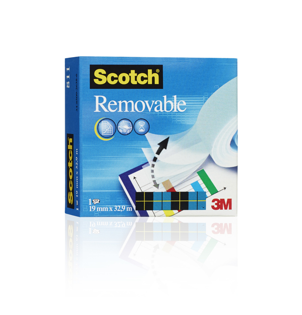 Plakband Scotch Magic 811 19mmx33m onzichtbaar verwijderbaar mat afbeelding