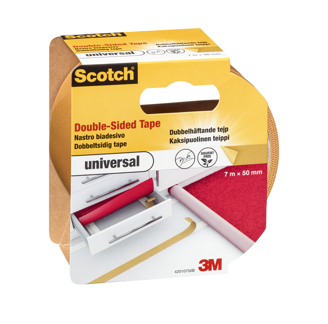 Plakband Scotch universeel dubbelzijdige 50mmx7m afbeelding