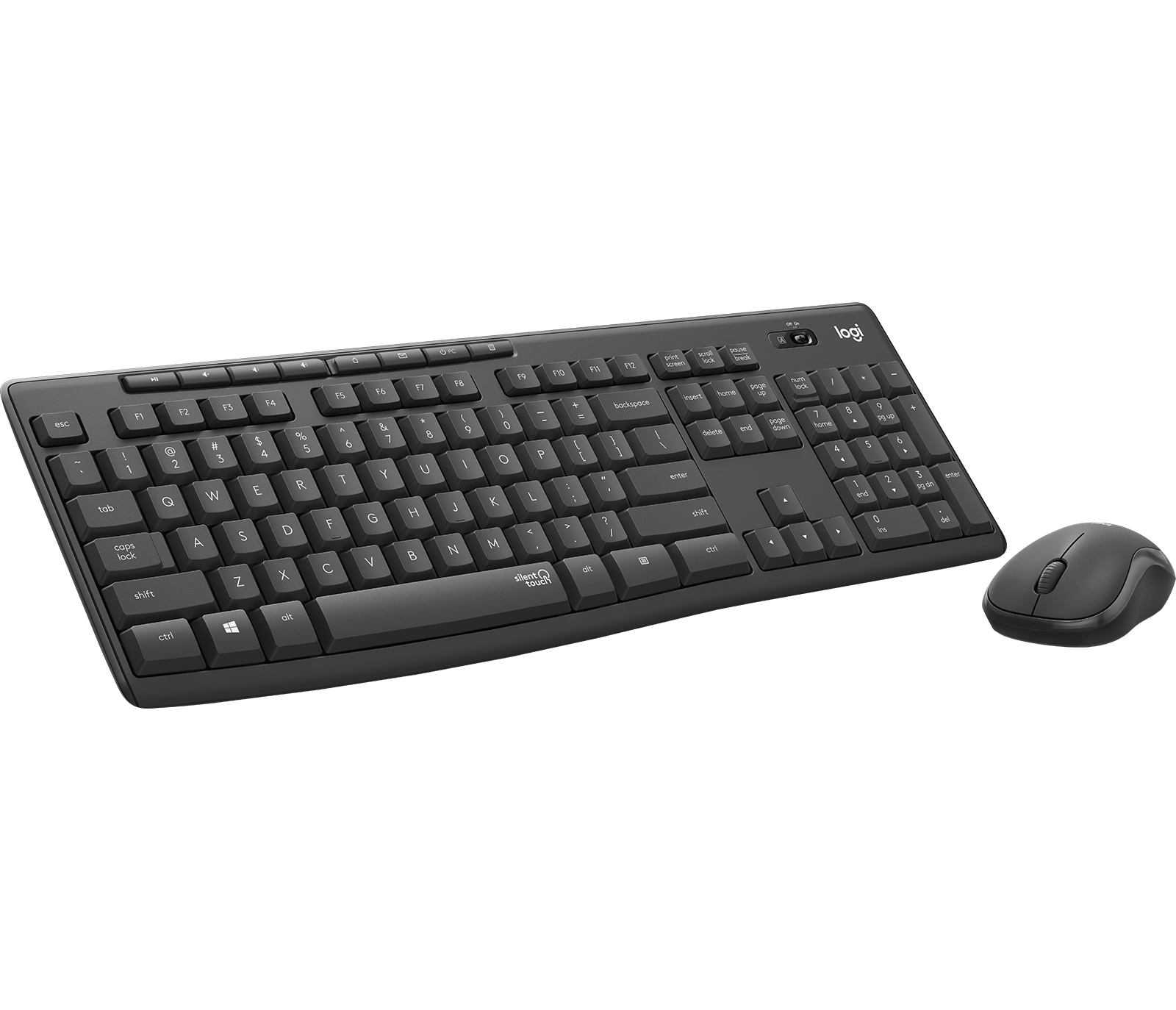Logitech MK295 Silent Wireless Combo toetsenbord Inclusief muis Kantoor USB QWERTY US International Grafiet afbeelding