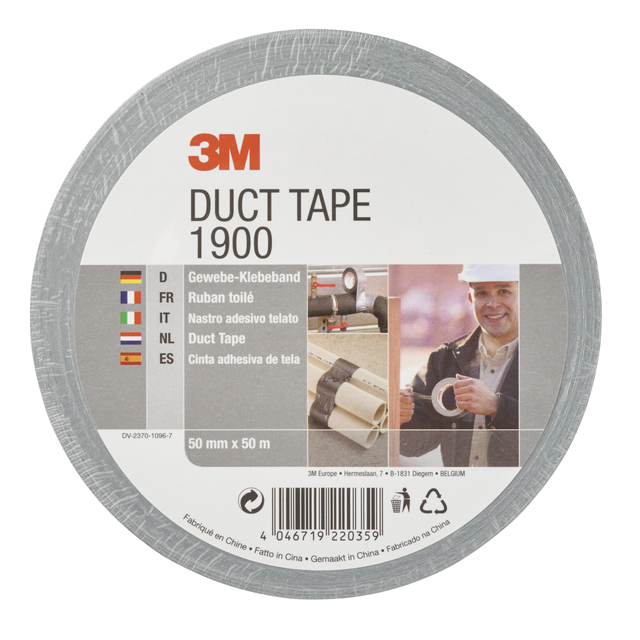 Duct tape 3M 1900 50mmx50m zilver afbeelding