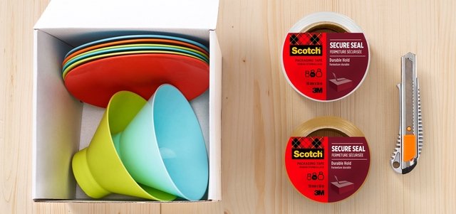 Verpakkingstape Scotch Secure Seal 50mmx66m bruin 6 rollen — Foto 2 van 2