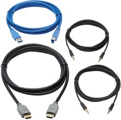 Tripp Lite P785-HKIT10 toetsenbord-video-muis (kvm) kabel Zwart, Blauw, Grijs 3 m