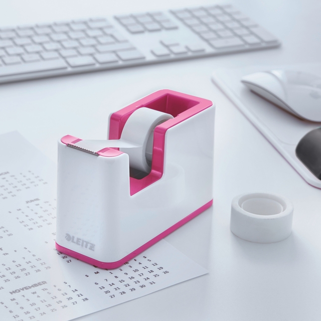 Plakbandhouder Leitz WOW wit/roze — Foto 2 van 2