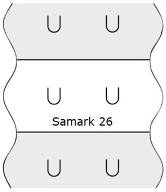 Prijsetiket 12x26mm Sato Samark wit afneembaar