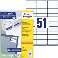 Etiket Avery Zweckform 3420 70x16.9mm wit 5100stuks-2