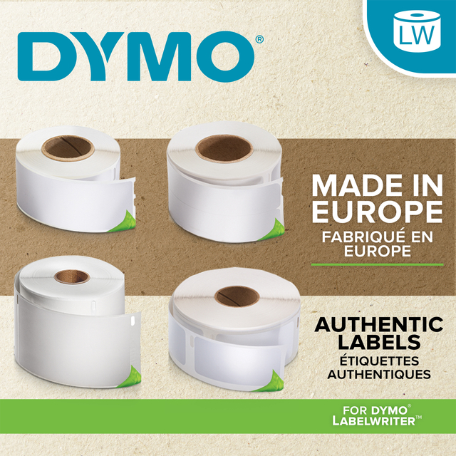Etiket Dymo LabelWriter multifunctioneel 32x57mm 12 rollen á 1000 stuks wit — Foto 2 van 2