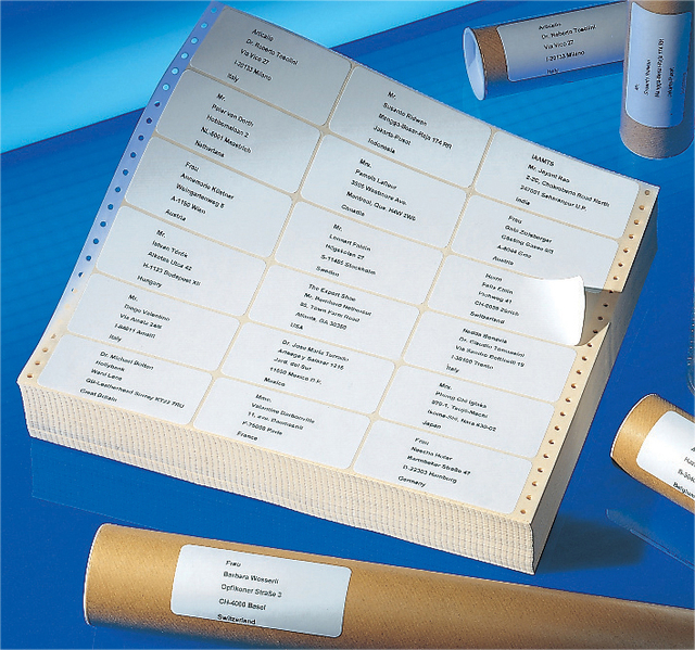 Etiket Avery Zweckform T3014 102x36mm 1-baans wit 4000 stuks afbeelding