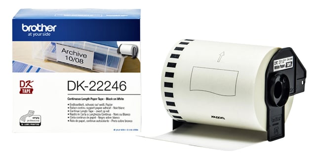 Etiket Brother DK-22246 doorlopend 103mm 1 rol á 30m wit afbeelding