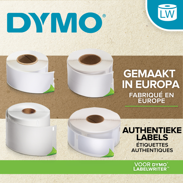 Etiket Dymo LabelWriter naamkaart 54x101mm 12 rollen á 220 stuks wit — Foto 2 van 2