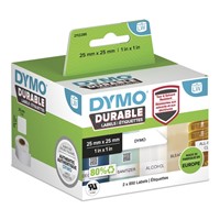 Etiket Dymo LabelWriter industrieel 25x25mm 2 rollen á 850 stuks wit