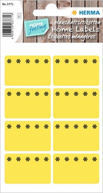 Etiket HERMA 3771 26x40mm diepvries geel 48stuks afbeelding