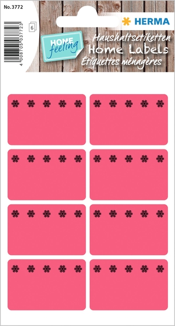 Etiket HERMA 3772 26x40mm diepvries rood 48stuks afbeelding
