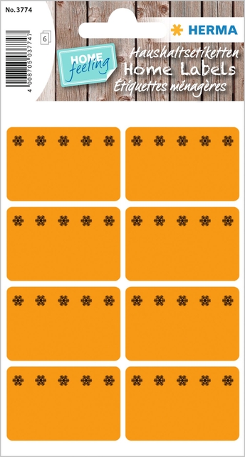 Etiket HERMA 3774 26x40mm diepvries oranje 48stuks afbeelding