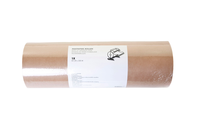 Inpakpapier IEZZY 70gram 50cmx220m kraft bruin afbeelding