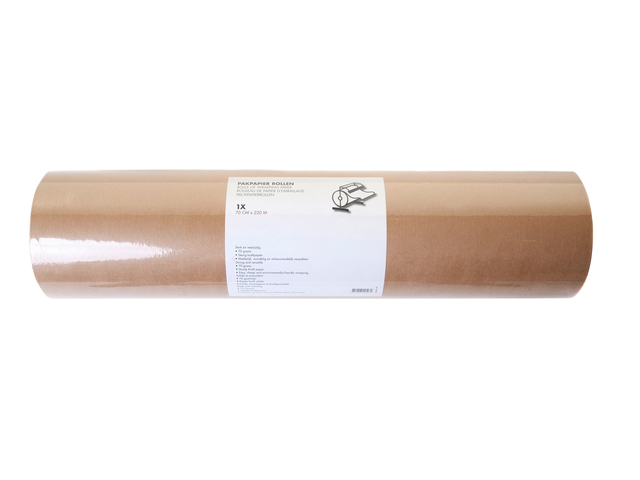 Inpakpapier IEZZY 70gram 70cmx220m kraft bruin afbeelding