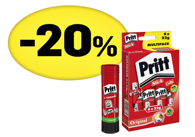Lijmstift Pritt Stick Original 22gr promopack afbeelding