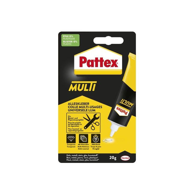 Alleslijm Pattex Multi tube 20 gram op blister afbeelding