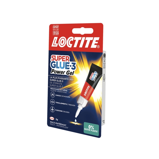 Secondelijm Loctite Powerflex GEL tube 3 gram op blister — Foto 2 van 2